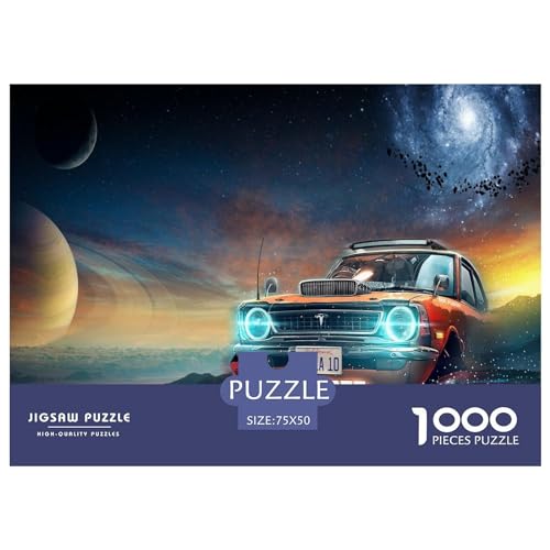 Weltraumauto-Puzzle, 1000 Teile, Puzzle für Erwachsene, Intellektuelles Spiel, Puzzle-Spielzeug für Erwachsene und Kinder, 1000 Teile (75 x 50 cm) von FUmoney