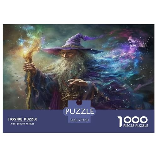 Zauberer-Puzzle, 1000 Teile, Puzzle für Erwachsene, Intellektuelles Spiel, Puzzle-Spielzeug für Erwachsene und Kinder, 1000 Teile (75 x 50 cm) von FUmoney