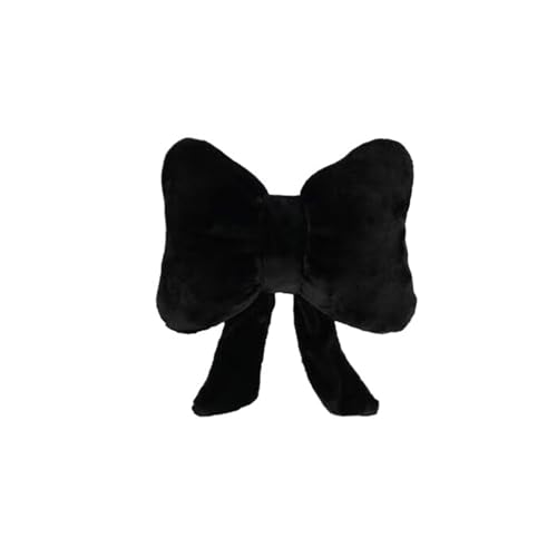 FVCTGHZ Bowknot-Überwurfkissen, dekoratives weiches Sofa-Schleifen-Lendenkissen, Auto-Rückenlehne, Bowknot-Kissen for Bettcouch(Black) von FVCTGHZ