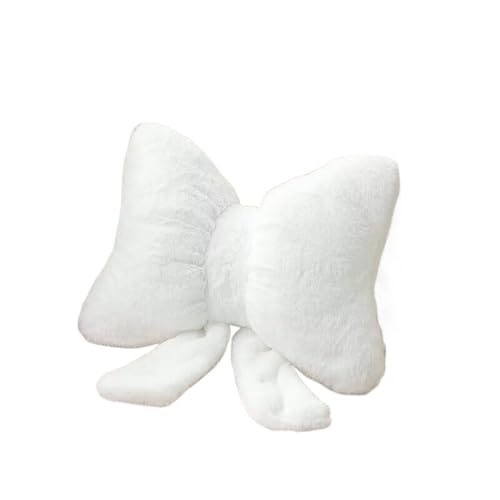 FVCTGHZ Bowknot-Überwurfkissen, dekoratives weiches Sofa-Schleifen-Lendenkissen, Auto-Rückenlehne, Bowknot-Kissen for Bettcouch(White) von FVCTGHZ