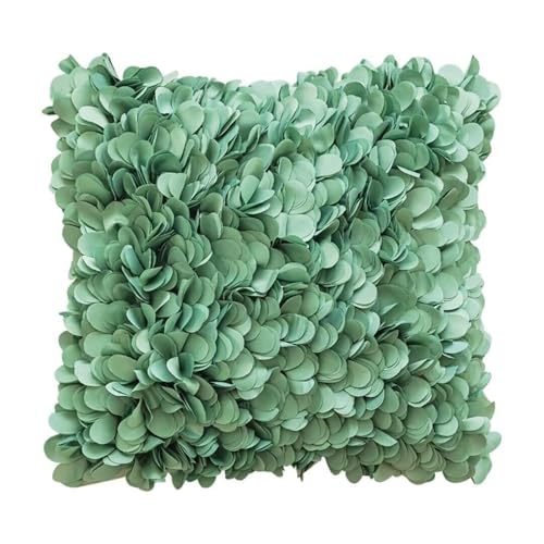 FVCTGHZ Quadratische 3D-Blumenkissenbezüge Handgemachte Hortensien-Blumen-Wurfkissenbezug Dekorative Kissen Sofa Wohnzimmer(Cream/Square) von FVCTGHZ