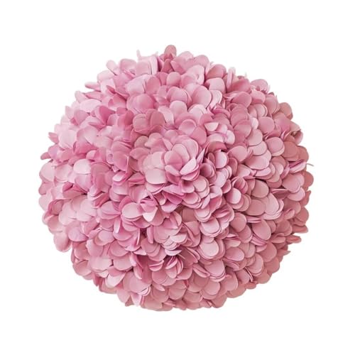FVCTGHZ Quadratische 3D-Blumenkissenbezüge Handgemachte Hortensien-Blumen-Wurfkissenbezug Dekorative Kissen Sofa Wohnzimmer(Sage/Round) von FVCTGHZ