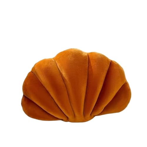 FVCTGHZ Samt-Muschel-Kissen, weiche Muschelkissen, 3D-Dekokissen in Muschelform(Burnt Orange,14x10 Inch) von FVCTGHZ