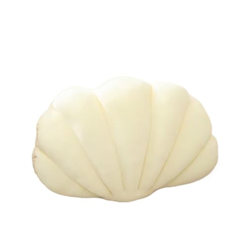 FVCTGHZ Samt-Muschel-Kissen, weiche Muschelkissen, 3D-Dekokissen in Muschelform(Cream,14x10 Inch) von FVCTGHZ