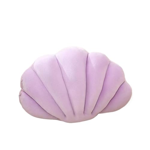FVCTGHZ Samt-Muschel-Kissen, weiche Muschelkissen, 3D-Dekokissen in Muschelform(Lavender,14x10 Inch) von FVCTGHZ