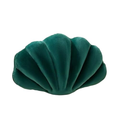 FVCTGHZ Samt-Muschel-Kissen, weiche Muschelkissen, 3D-Dekokissen in Muschelform(Teal,14x10 Inch) von FVCTGHZ