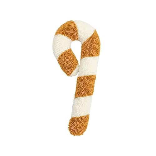 FVCTGHZ Weihnachtskissen, rundes Kissen, Kissen in Zuckerstangenform, dekoratives süßes lustiges Kissen(Cane-Gold) von FVCTGHZ