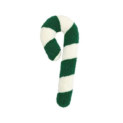 FVCTGHZ Weihnachtskissen, rundes Kissen, Kissen in Zuckerstangenform, dekoratives süßes lustiges Kissen(Cane-Green) von FVCTGHZ