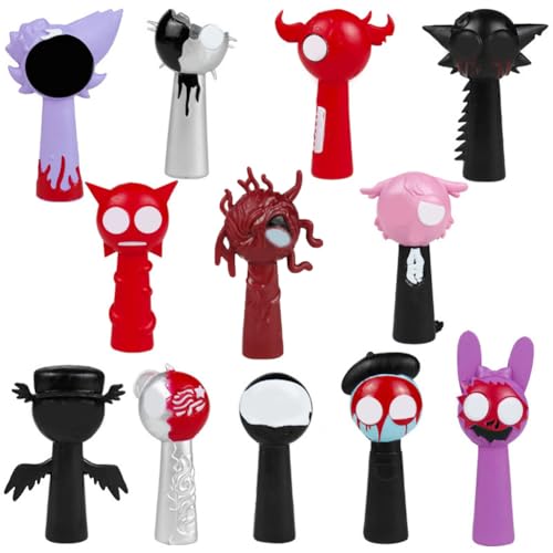 12 lustige Actionfiguren aus PVC, buntes Sammlerspielzeug für Kinder und Erwachsene, kreatives Geschenk, Dekoration für Büro oder Kuchen von FVGYITG