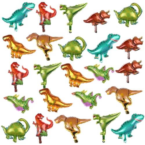 24 Stück Dinosaurier Aluminiumfolie Geburtstagsdeko,Dino Party Balloon,Cartoon Dschungel Luftballon Sets,Party Kindergeburtstag Balloon Deko Kit Für Jahre Junge Mädchen 24 Stück Dinosaurier Aluminiumfolie Geburtstagsdeko,Dino Party Balloon,Cartoon Dschungel Luftballon Sets,Party Kindergeburtstag Balloon Deko Kit Für Jahre Junge Mädchen von FVGYITG