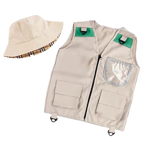 FVPKYUR Kinder Entdeckerweste - Waschbares Kinder-Outfit Mit - Natur Erkundung Spielzeug für Camping Wanderung Zoo Abenteuer FVPKYUR Kinder Entdeckerweste - Waschbares Kinder-Outfit Mit - Natur Erkundung Spielzeug für Camping Wanderung Zoo Abenteuer von FVPKYUR