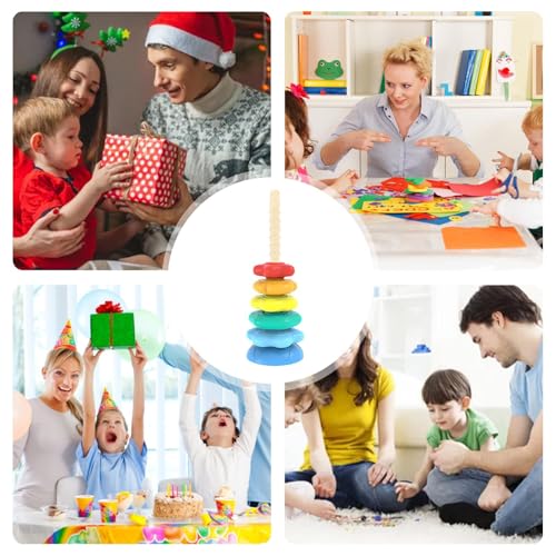 FVPKYUR Ring Stapelspiel | Motorik Spielzeug Drehbar Stapelringe,Aktivitätswürfel Mit Bausteinen Sensorikspiel Feinmotorik Entwicklung Baby FVPKYUR Ring Stapelspiel | Motorik Spielzeug Drehbar Stapelringe,Aktivitätswürfel Mit Bausteinen Sensorikspiel Feinmotorik Entwicklung Baby von FVPKYUR