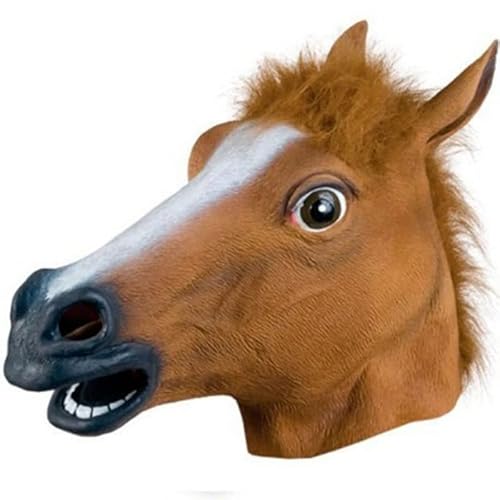 FWANGEN Tierhaube, Pferdekopfmaske, Lustige Kapuze, Latexhaube, Rollenspiel, Partykostüm-Requisiten, Halloween-Kostümmaske, Foto-Requisiten, Geeignet Für Halloween Ostern FWANGEN Tierhaube, Pferdekopfmaske, Lustige Kapuze, Latexhaube, Rollenspiel, Partykostüm-Requisiten, Halloween-Kostümmaske, Foto-Requisiten, Geeignet Für Halloween Ostern von FWANGEN