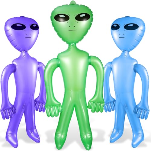 3 Stück Aufblasbarer Alien,75 cm Aliens Aufblasbares Spielzeug,29 Zoll Große Aufblasbare Alien,Alien Ballons für Kindergeburtstage partys,Alien partys und Halloween partys von FWHFNB