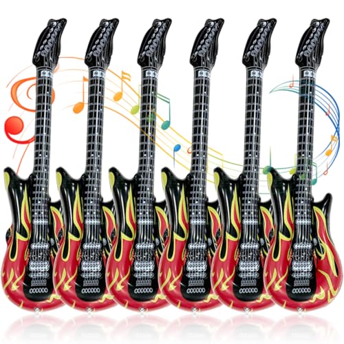 6 Stück Aufblasbare Gitarren,Aufblasbare Party Gitarre,Aufblasbare Gitarren Requisiten,Rock Musikinstrument,für Mottopartys,Karneval,Props Party 6 Stück Aufblasbare Gitarren,Aufblasbare Party Gitarre,Aufblasbare Gitarren Requisiten,Rock Musikinstrument,für Mottopartys,Karneval,Props Party von FWHFNB