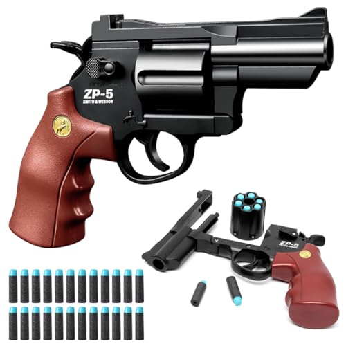 Spielzeug Pistole,Schaumstoff Spielzeug,Kinder Pistole,Toy Gun,mit 24 Eva Schaumstoff Soft Bullet,für Spielzeug für drinnen und draußen,für Kinder ab 7 Jahren (Braun+Schwarz) von FWHFNB
