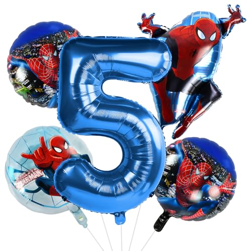Luftballons geburtstag 5 Jahr, Geburtstag Ballon Deko, Geburtstagsdeko 5 Jahr Junge, Luftballons Kindergeburtstag Luftballons Party Ballons Folienballons für Kinder Geburtstag Party Dekoration von FXFOOT