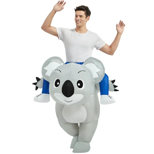 FXICH Aufblasbares Koala-Kostüm für Damen und Herren, Cosplay-Party für Erwachsene, Aufsitz-Koala-Kostüm, Aufblasbare Kostüme für Halloween von FXICH