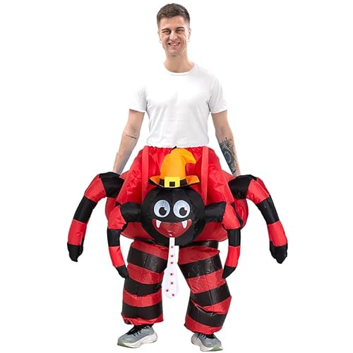 FXICH Aufblasbares Kostüm für Erwachsene, Aufblasbares Halloween-Kostüm zum Reiten in Spinnenform, Damen, Erwachsenengröße, Aufblasbare Kostüme für Halloween-Kostümpartys für Erwachsene FXICH Aufblasbares Kostüm für Erwachsene, Aufblasbares Halloween-Kostüm zum Reiten in Spinnenform, Damen, Erwachsenengröße, Aufblasbare Kostüme für Halloween-Kostümpartys für Erwachsene von FXICH
