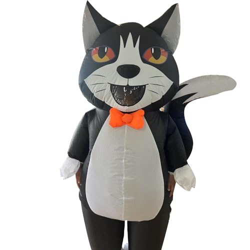 FXICH Aufblasbares Kostüm für Erwachsene, Katzenkostüm, Aufblasbare Kostüme für Damen und Herren, Aufblasbares Ganzkörper-Katzenkostüm, Ausgefallene lustige Halloween Katzenkostüme FXICH Aufblasbares Kostüm für Erwachsene, Katzenkostüm, Aufblasbare Kostüme für Damen und Herren, Aufblasbares Ganzkörper-Katzenkostüm, Ausgefallene lustige Halloween Katzenkostüme von FXICH