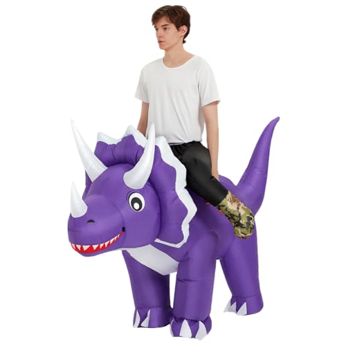 FXICH Aufblasbares Triceratops-Kostüm für Damen und Herren, Cosplay-Party für Erwachsene, Aufsitz-Triceratops-Kostüm, Aufblasbare Kostüme für Halloween von FXICH