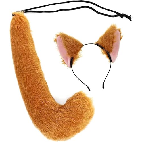 FXICH Fuchsohren Stirnband, Tier Kostüm Set, Ohren Stirnband Schwanz Tier Dress Up Set, für Cosplay Geburtstagsfeier Karneval Weihnachten Party Supplies FXICH Fuchsohren Stirnband, Tier Kostüm Set, Ohren Stirnband Schwanz Tier Dress Up Set, für Cosplay Geburtstagsfeier Karneval Weihnachten Party Supplies von FXICH