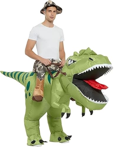 FXICH aufblasbares Dinosaurierkostüm für Erwachsene,aufblasbares Dinosaurierkostüm für Halloween,aufblasbares Kostüm für Fancy Dress,Rollenspiel,Party,Weihnachtskostüme,für 150-190cm von FXICH