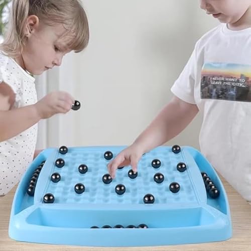 Magnetspiel für Kinder & Erwachsene Strategiespiel mit 40 Magnetkugeln Familienspiel ab 2 Spieler – Logikspiel zur Förderung von Konzentration & Geschicklichkeit – Deluxe-Version von FXSYB