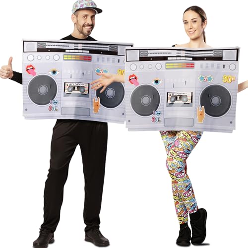 FYASA Radio Kostüm Retro Radiokassette Sound of 80er & 90er für Erwachsene Größe M/L Paasrkostüm Gruppenkostüm Fasching Karneval FYASA Radio Kostüm Retro Radiokassette Sound of 80er & 90er für Erwachsene Größe M/L Paasrkostüm Gruppenkostüm Fasching Karneval von FYASA