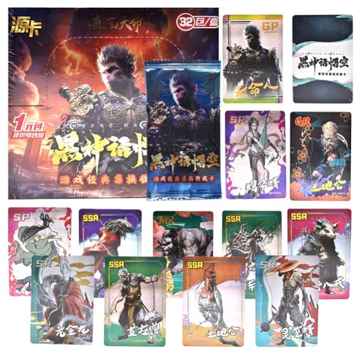 Black Mayth Wuakong Karten Sammelkarte Anime Sammelkarten 32 Packungen Anime Kartenspiel für Fans Kinder Teenager und Erwachsene Cartoon Trading Card Sets als Geschenk für Geburtstag Black Mayth Wuakong Karten Sammelkarte Anime Sammelkarten 32 Packungen Anime Kartenspiel für Fans Kinder Teenager und Erwachsene Cartoon Trading Card Sets als Geschenk für Geburtstag von FYDZBSL