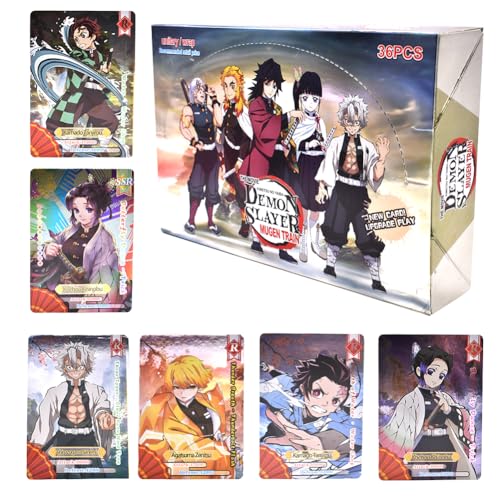 Deemon Slaayer Karten Sammelkarte Anime Sammelkarten 36 Packungen Anime Kartenspiel für Fans Kinder Teenager und Erwachsene Cartoon Trading Card Sets als Geschenk für Geburtstag Deemon Slaayer Karten Sammelkarte Anime Sammelkarten 36 Packungen Anime Kartenspiel für Fans Kinder Teenager und Erwachsene Cartoon Trading Card Sets als Geschenk für Geburtstag von FYDZBSL