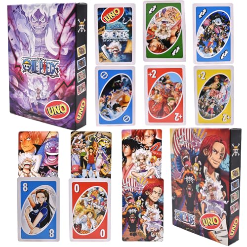 FYDZBSL ONE-Piece Kartenspiel 2 Pack Gesellschaftspiel Kartenspiel für den Familienabend mit Karten und Sonderregel für 2–10 Spieler und Kinderspiele ab 7 Jahren FYDZBSL ONE-Piece Kartenspiel 2 Pack Gesellschaftspiel Kartenspiel für den Familienabend mit Karten und Sonderregel für 2–10 Spieler und Kinderspiele ab 7 Jahren von FYDZBSL