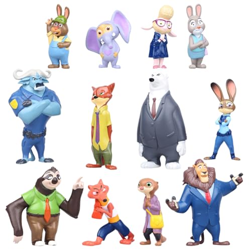 FYDZBSL Zootopiai Mini Figuren Set,Cartoon Figuren Spielzeug, Cartoon Statue,für Kinder Jungen mädchen ab 3 Jahre 12pcs FYDZBSL Zootopiai Mini Figuren Set,Cartoon Figuren Spielzeug, Cartoon Statue,für Kinder Jungen mädchen ab 3 Jahre 12pcs von FYDZBSL