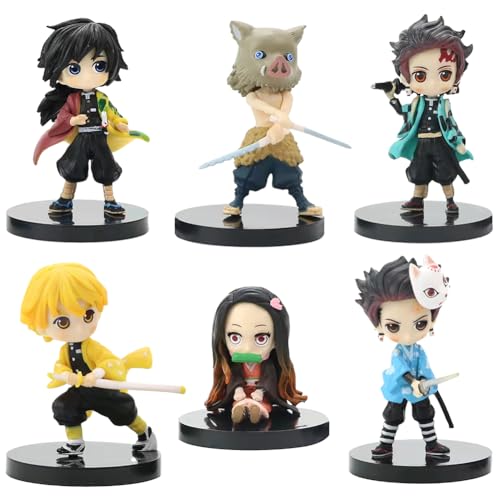 Mini Figuren Set, 6 Stück Mini Action Figuren Set, Kuchen Dekoration, Figuren Cake Topper, PVC Anime Charakter Modell Statue Ornamente Sammlung Geschenke von FYDZBSL