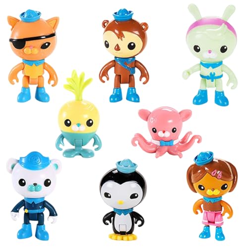 Octonautt Mini Figuren Set,Cartoon Figur Cake Topper, Cartoon Animation Spielzeug,Tortendeko Geburtstag, für Kinder Geburtstag Geschenk 8pcs von FYDZBSL