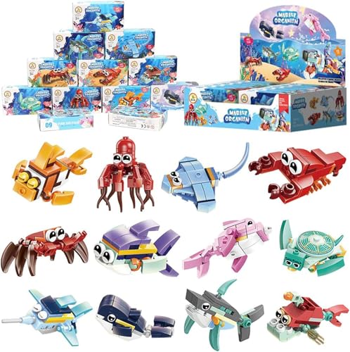 FYFLYMT Meerestiere Mini Bausteine Set,12 in 1 Party Animals Bausteine Spielzeug Kinder Party Geschenk,Meeresleben Baustein Spielzeug für 4-12 Mädchen und Jungen FYFLYMT Meerestiere Mini Bausteine Set,12 in 1 Party Animals Bausteine Spielzeug Kinder Party Geschenk,Meeresleben Baustein Spielzeug für 4-12 Mädchen und Jungen von FYFLYMT
