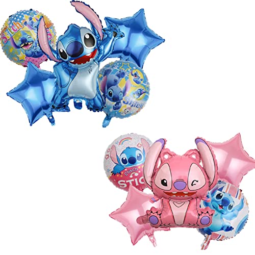 Lilo und Stitch Party Luftballon Set,Stitch Deko Geburtstag,Stitch Geburtstag Luftballon Party deko,Geburtstag Party Dekoration Set，für Kindergeburtstag Party,Luftballon Party,Geburtstag（10Stück） von FYFLYMT