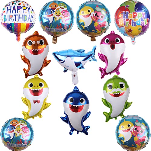 Shark Luftballon，Shark Geburtstag Luftballon Party Deko,Shark Baby Party Luftballon Dekoration Set,Luftballon Deko Kindergeburtstag,Luftballon Deko Shark Geburtstag Party Set von FYFLYMT
