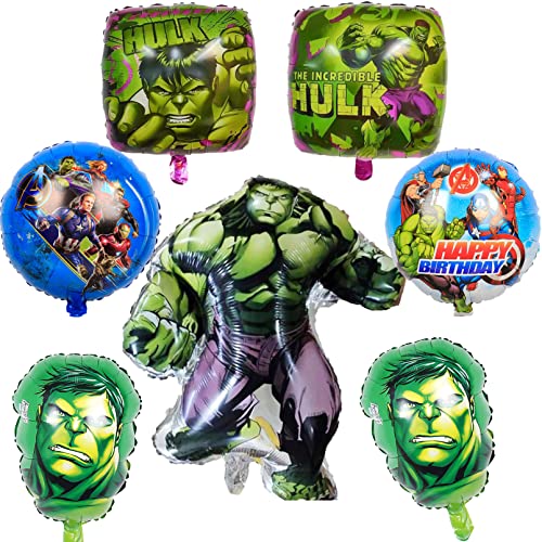 The Hulk Luftballon Geburtstagsdeko Set - Superhelden Party Dekoration, Helium Ballons für Kindergeburtstag von FYFLYMT