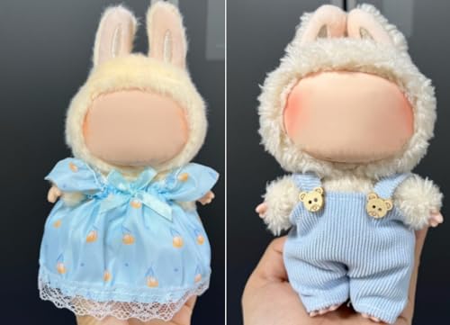FYJCXCMP 2 Niedliche Mini Plüsch Puppe Kostüme, Austauschbare Röcke und Overalls für Puppen, Geeignet für 17cm Puppen, DIY Geschenke für Jungen und Mädchen FYJCXCMP 2 Niedliche Mini Plüsch Puppe Kostüme, Austauschbare Röcke und Overalls für Puppen, Geeignet für 17cm Puppen, DIY Geschenke für Jungen und Mädchen von FYJCXCMP