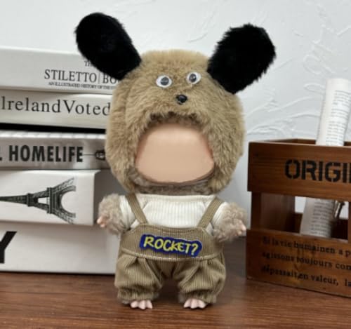 FYJCXCMP Cartoon Plüsch Spielzeug Kleidung Set, Kleidung Zubehör, Austauschbare Kurzarm Overalls, Hüte, Geeignet für 17cm Puppen, DIY Kinder Geschenke FYJCXCMP Cartoon Plüsch Spielzeug Kleidung Set, Kleidung Zubehör, Austauschbare Kurzarm Overalls, Hüte, Geeignet für 17cm Puppen, DIY Kinder Geschenke von FYJCXCMP