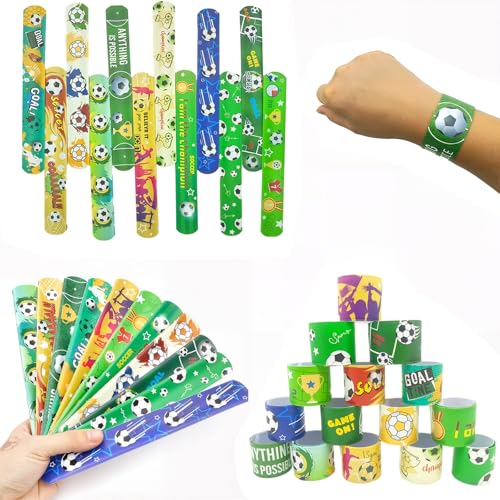 FYJCXCMP Schnapparmbänder für Kinder, Fußball Schnapparmbänder Mitgebsel Kindergeburtstag Gastgeschenke, Fußball Armbänder für Kinder, Sport Party Mitgebsel, für Kindergeburtstag 48 Stück FYJCXCMP Schnapparmbänder für Kinder, Fußball Schnapparmbänder Mitgebsel Kindergeburtstag Gastgeschenke, Fußball Armbänder für Kinder, Sport Party Mitgebsel, für Kindergeburtstag 48 Stück von FYJCXCMP