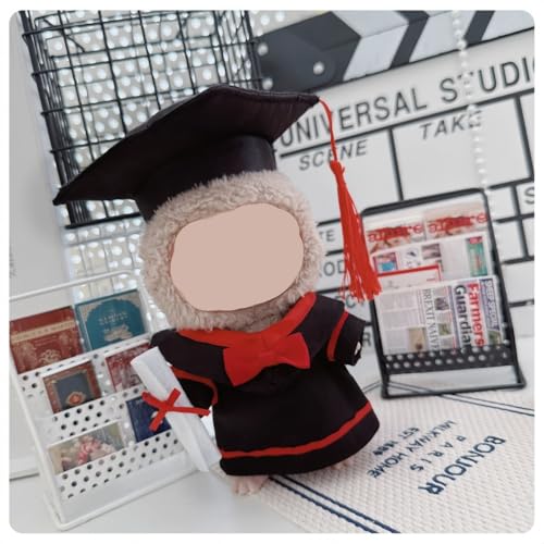 Kleidung, Kleidung für Puppe, Hüte,Accessoires,Premium Outfit mit Zubehör,Abschluss Hut Kleidung Puppenmütze Kleidung Zubehör Abschluss Ihr Puppenanzug Stoff Black von FYJCXCMP