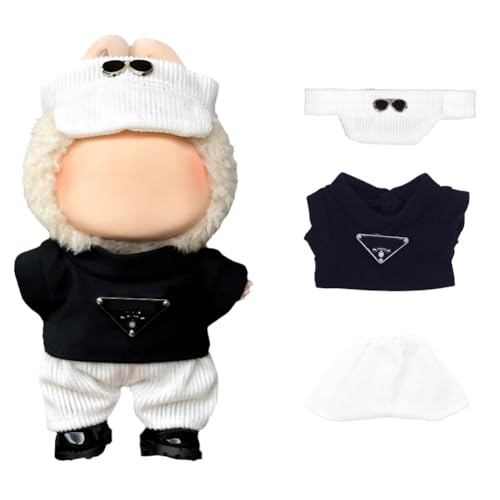 Puppenkleidung als Zubehör, Kompatibel mit 17CM Puppe, Puppen-Outfit-Set mit Hut und Hose, Geschenk für Mädchen Kinder Geburtstag Feiertage (Ohne Puppe) von FYJCXCMP