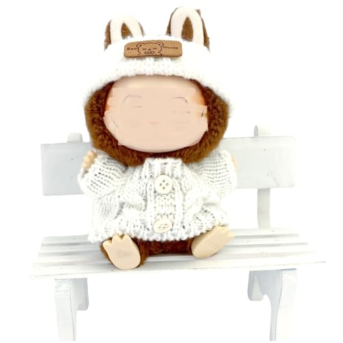 Puppenkleidung als Zubehör, Kompatibel mit Puppe, Puppen-Outfit-Set mit Weißer Mütze und Pullover, Geschenk für Mädchen Kinder Geburtstag Feiertage (Ohne Puppe) von FYJCXCMP
