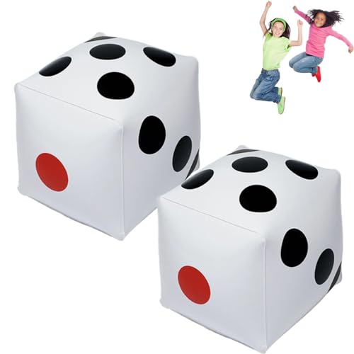 2 große Würfel, aufblasbare Würfel, 30 x 30 cm, riesige Würfel, geeignet für Strand, Garten, Partys, Schwimmbad, Klassenzimmer, Outdoor, Zuhause, Spiele, Gruppenspiele, Gruppenaktivitäten 2 große Würfel, aufblasbare Würfel, 30 x 30 cm, riesige Würfel, geeignet für Strand, Garten, Partys, Schwimmbad, Klassenzimmer, Outdoor, Zuhause, Spiele, Gruppenspiele, Gruppenaktivitäten von FYKZQWDS