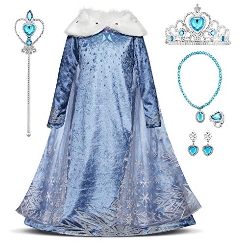 FYMNSI Mädchen Prinzessin Kostüm Eiskönigin Kleid Kinder Cosplay Prinzessinenkleid Karneval Fasching Verkleidung Eisprinzessin Weihnachten Halloween Partykleid Geburtstagskleid mit Zubehör 3-4 Jahre FYMNSI Mädchen Prinzessin Kostüm Eiskönigin Kleid Kinder Cosplay Prinzessinenkleid Karneval Fasching Verkleidung Eisprinzessin Weihnachten Halloween Partykleid Geburtstagskleid mit Zubehör 3-4 Jahre von FYMNSI