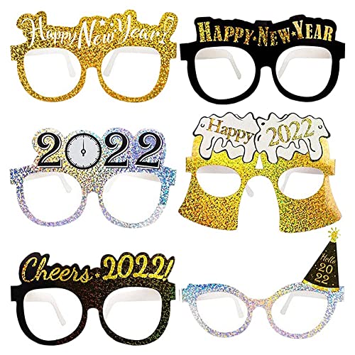 FYOBOT Frohes Neues Jahr Brillen Frohes Neues Jahr Lustige Party Brille Feier Party Favor für Silvester Dekorationen von FYOBOT