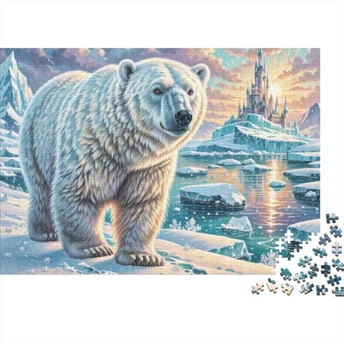 1000 Teile Puzzle Für Erwachsene - Schwieriges Holzlegespiel, Mentales Training,Polar Bear Bunte Fliesen Dekoration, Familientaugliches Geschenk 1000pcs (75x50cm) von FYQTCIAN