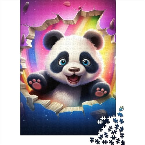 1000 Teile Schwieriges Holzpuzzle 3D-Tiere - Premium Puzzle Für Erwachsene, Familientaugliches Geschicklichkeitsspiel, Kreative Wanddekoration Geschenk 1000pcs (75x50cm) von FYQTCIAN